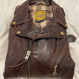 Schott Hand Oiled Lightweight Naked Perfecto® Motorcycle Jacket w/Cotton Lining